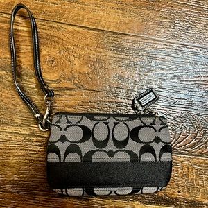 Coach Black and Gray Wristlet